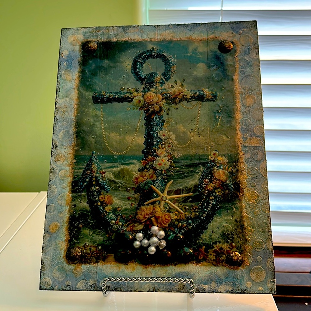 9X12 decoupaged picture handmade by me!